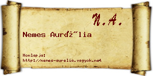 Nemes Aurélia névjegykártya